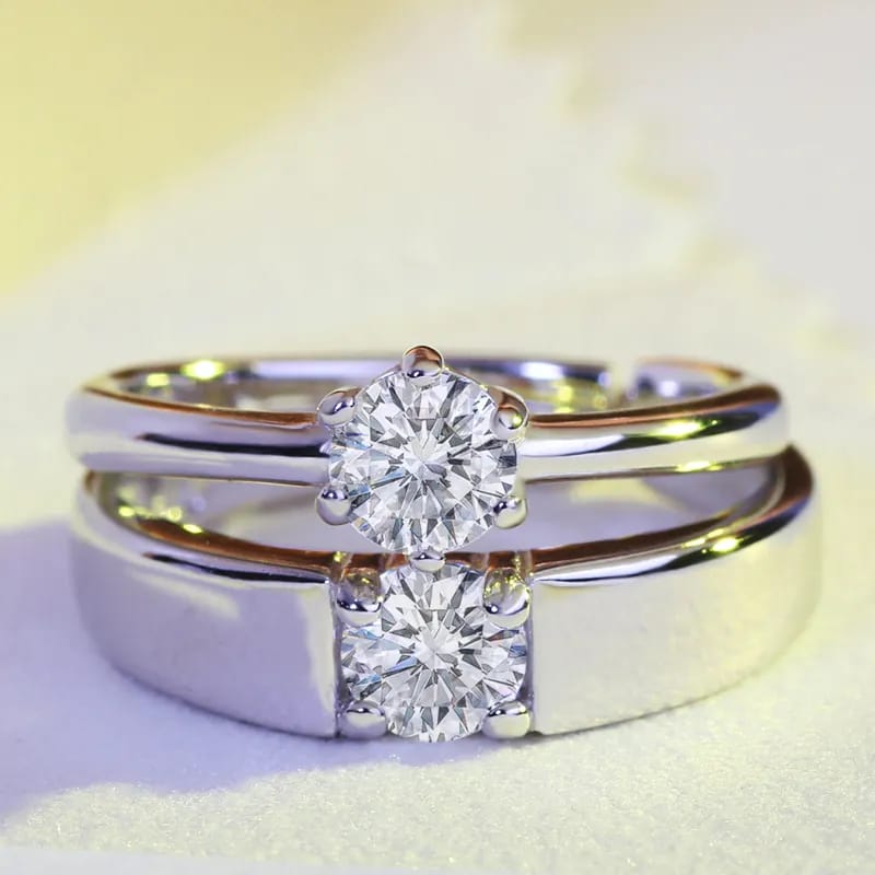 Couple Ring  Bond by Love ❤️ 💖 💕valentine day gift  Adjustable Size Stainless steel